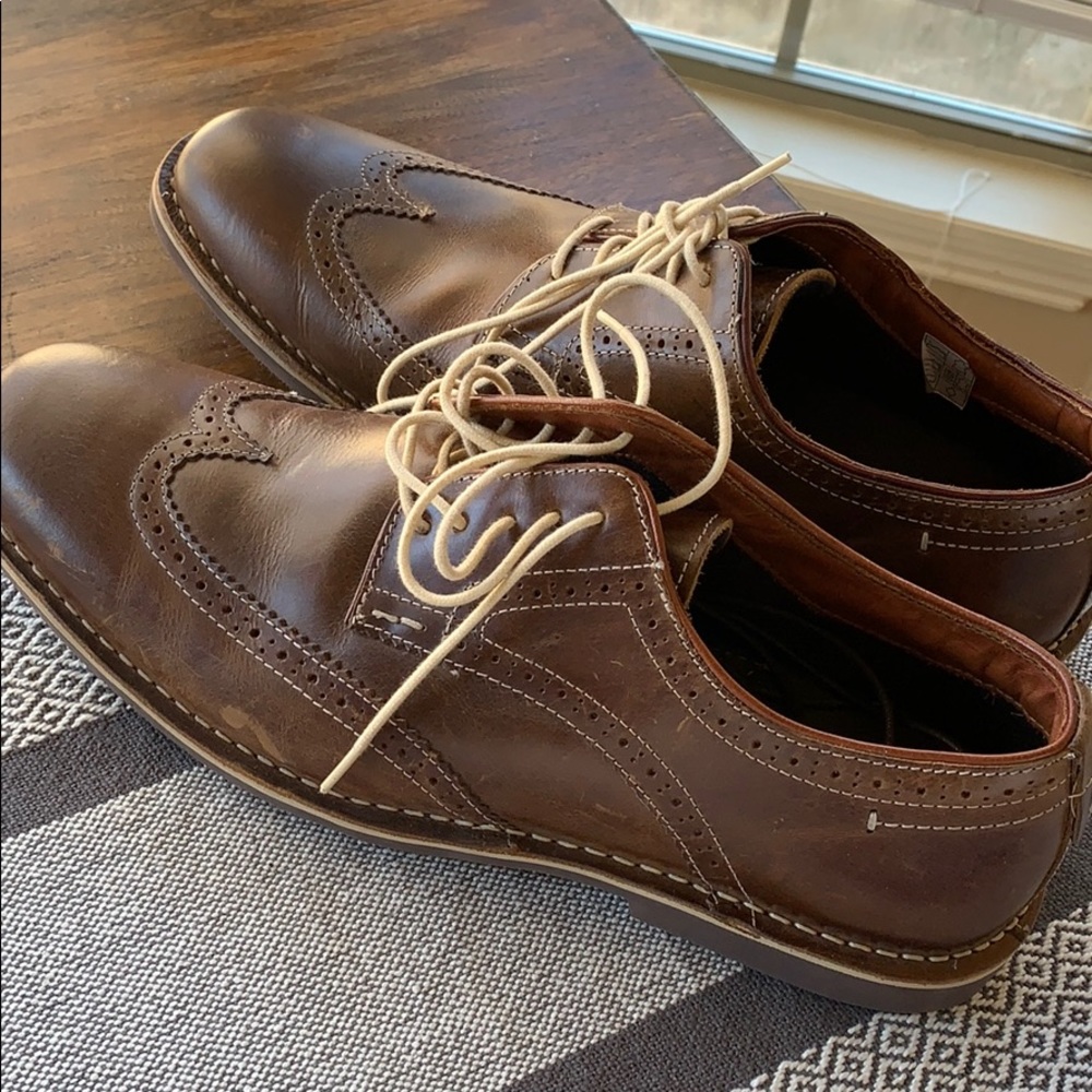 Steve Madden Mens Lookus Oxford Shoes, Tan US 11.5